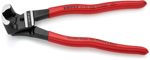 Knipex Bolzenschneider mit hoher Übersetzung, schwarz atramentiert, kunststoffbeschichtet, 200 mm