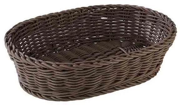 Auslaufartikel: Brotkorb, oval, schwarzes Kunststoffgeflecht, 32x23xH7 cm