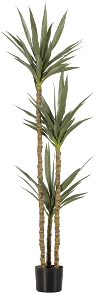 Yucca, künstliche Pflanze, grün, H155x70x70 cm