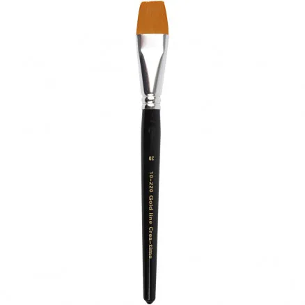 Gold Line Pinsel, L: 21 cm, B: 24 mm, flach, 6 Stk./6 Pkg.
