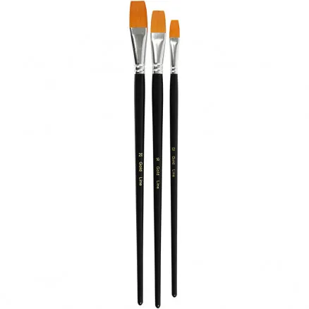 Gold Line Pinsel, L: 30-33 cm, B: 12-20 mm, flach, 3 Stk./ 1 Pkg.