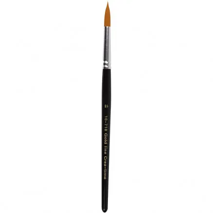 Gold Line Pinsel, L: 20 cm, B: 7 mm, rund, 6 Stk./ 6 Pkg.